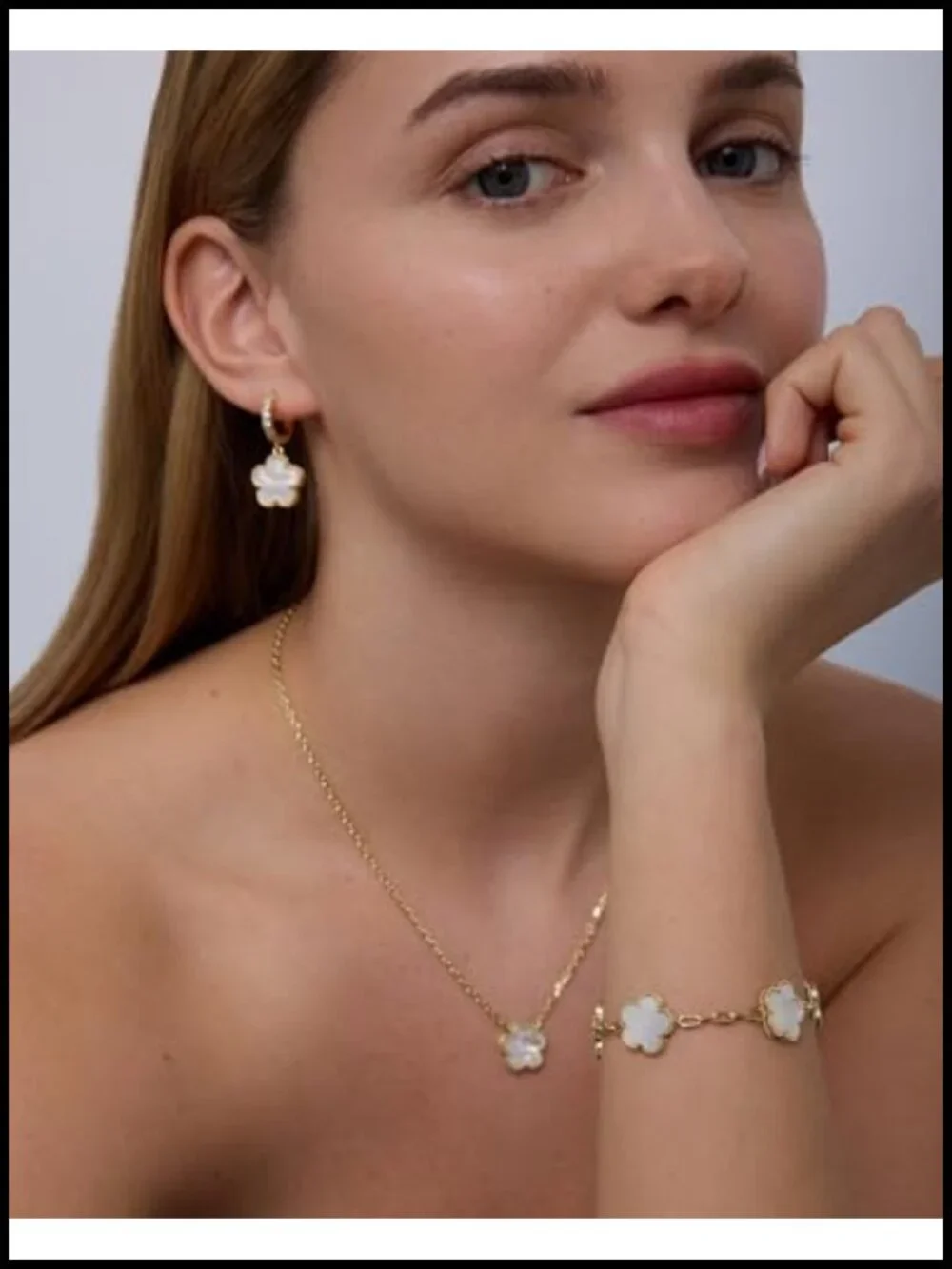 14K Gold Plated Clover Earrings with 925 Sterling Silver Posts